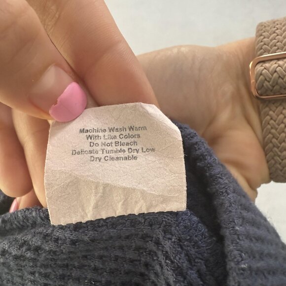 Straight Down Pants Womens Large Waffle Knit Lounge Made in USA Pockets - Picture 10 of 11